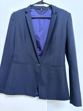 NWOT Elie Tahari Purple Satin-Lined Jacket
